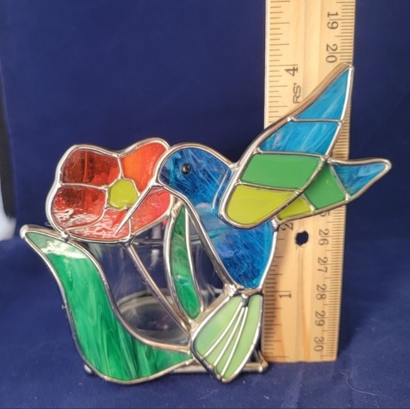 Hummingbird Stainglass Tealight Holder All Occasion/Holiday/Kids/Spring/Summer - Picture 11 of 14